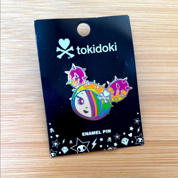tokidoki Accessories - Tokidoki Enamel Pin Colorful Rainbow 🌈 Sandy the Cactus Girl